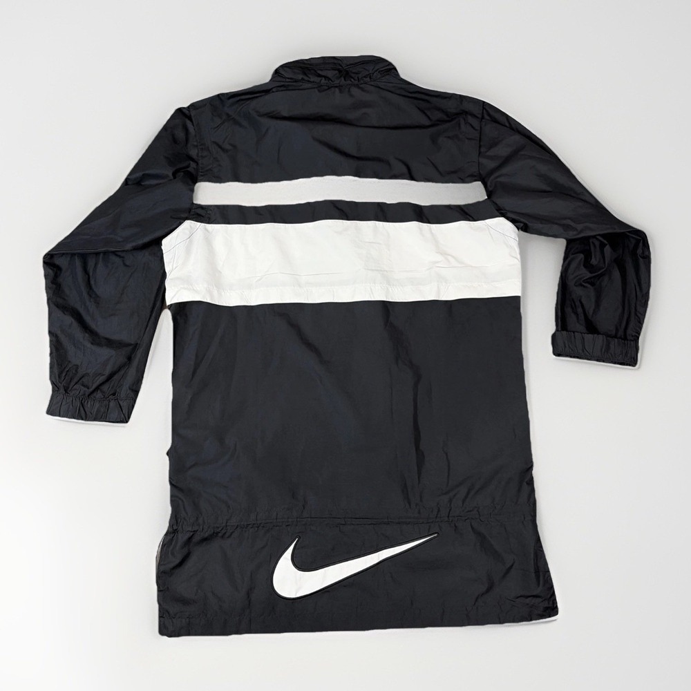 Nike Windbreaker Jacket Mens Small Black White Vintage Team Sports Swoosh